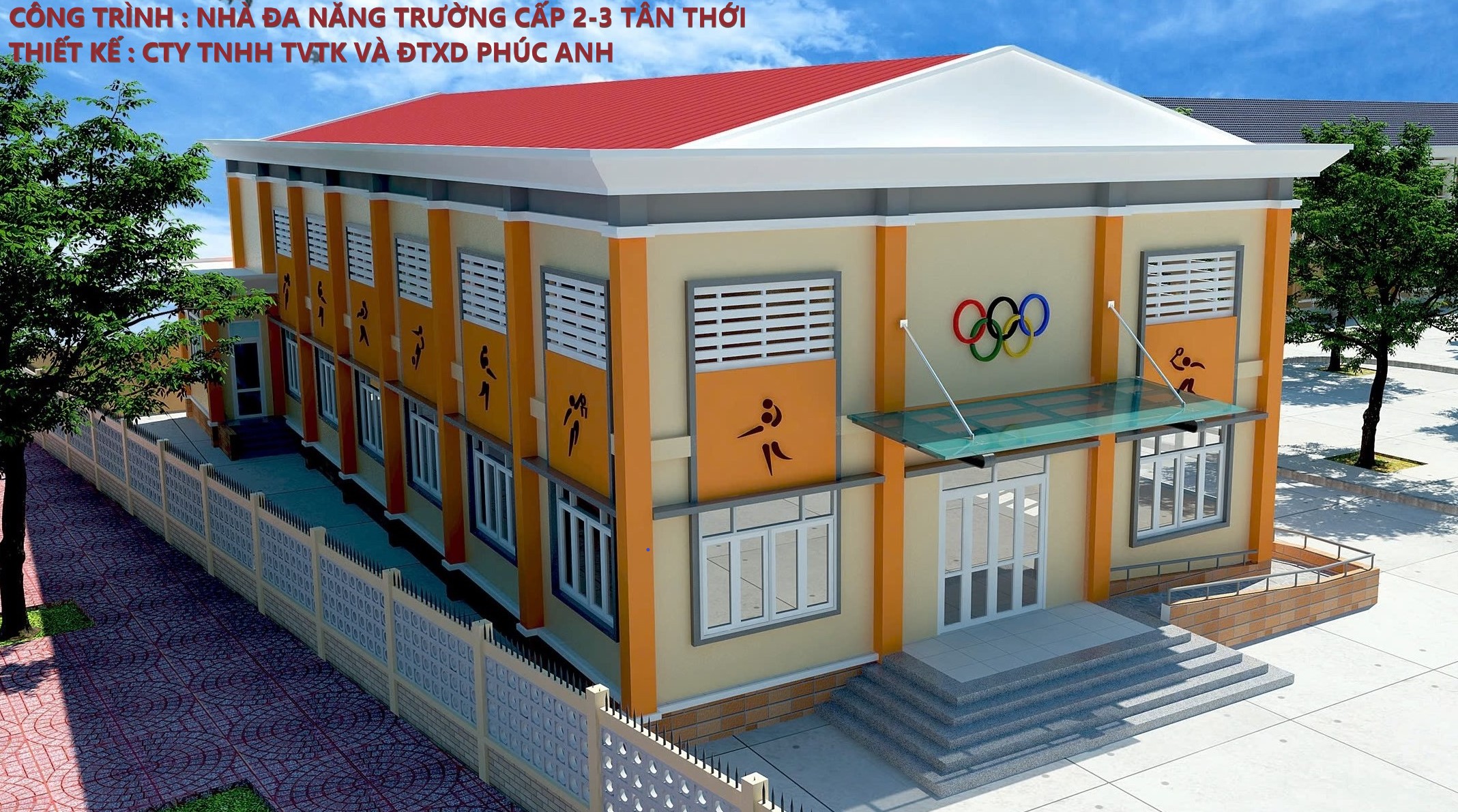 Nhà đa năng trường cấp 2-3 Tân Thới